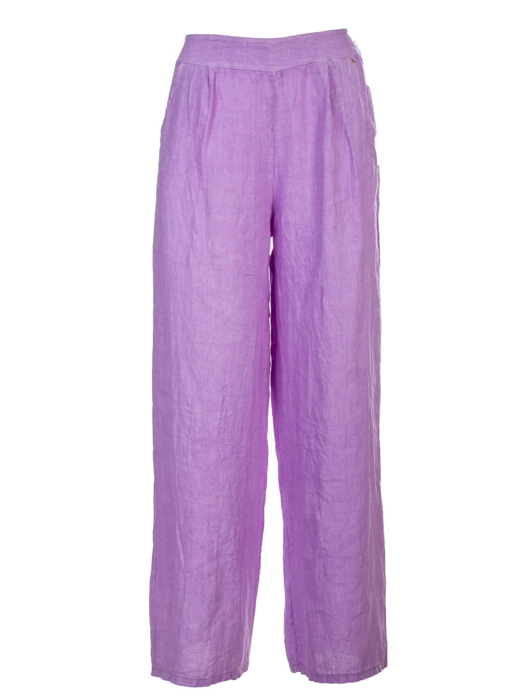 PANTALONE PALAZZO ELASTICO VITA, 3TG  - LILAC